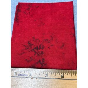 Red Marble Cotton Fabric 18"x22" For Crafting Quilting Sewing Projects